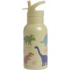 A Little Lovely Company - antikorová fľaša na pitie, 350 ml - dinosaury