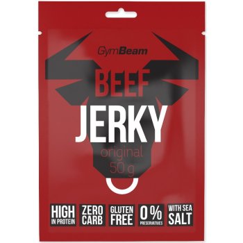 GYM BEAM GymBeam Sušené mäso Beef Jerky 50g barbecue 50 g