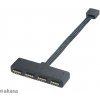 AKASA rozbočovač pro RGB LED pásky AKASA / 1x female / 4x male, černá, 10 cm