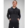 GAP Mikina fleece logo Gap kapucňa Čierna S
