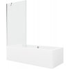 Mexen Cube vaňa 180x80cm panel + zástena 90 cm, transparent, chróm 550518080X9509000001