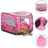 vidaXL Detský stan na hranie s 250 loptičkami ružový 70x112x70 cm