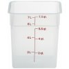 Transparentná polypropylénová nádoba na potraviny CamSquare, Cambro, 7,6 l, 7,6L, Priehľadná, 215x215x(H)230mm
