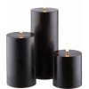 Butlers NORDIC LIGHT LED Sviečky 3 ks - čierna