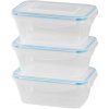 Dóza MagicHome Lunchbox set YH416, obdĺžniková, sada 3 ks, 700 ml, 172x115x71 mm