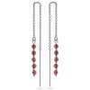 AGAIN Jewelry Stříbrné řetízkové náušnice s granátem AJKNS005