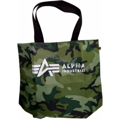 Alpha Industries Shopping bag nákupná taška olive camo, zelený maskáč
