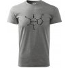 Caffeine molekuly - Klasické pánske tričko vyššej gramáže - XS ( Tmavosivý melír )