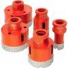 Extol Premium 8802995 - Sada diamantových korunkových vrtákov do uhlovej brúsky, 5ks, Ø20-35-45-55-68mm