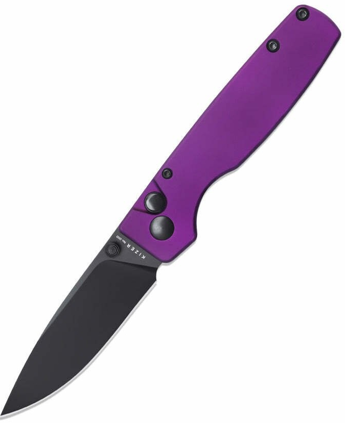 KIZER Original Button Lock Purple Aluminium V3605C4