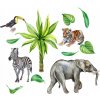 Detské nálepky zvieratá listy SADA 50x100