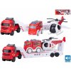 Mikro trading Auto nákladní na setrvačník - 30 cm + vozidla hasiči 2 ks