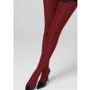 Pančuchy so žakardovým motívom opticky predlžujúcim nohy DIANA F01 Marilyn, Veľkosť 1/2, Farba Tmavo červená