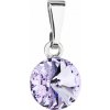 Prívesok bižutérie so Swarovski kryštálmi fialový okrúhly 54018.3 violet