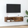 VidaXL TV stolík, údený dub, 100x31x25,5 cm, spracované drevo