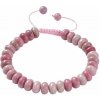 Nefertitis Rodochroziť rondelky sťahovací náramok NF36876 - obvod cca 16 až 25 cm