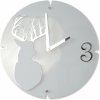 Nástenné akrylové hodiny Jeleň Flex z66d-2, 30 cm, biele matné