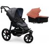 TFK ProA 2v1 Premium Grey Combi carrycot + Seat unit Hlboká vanička Salmon