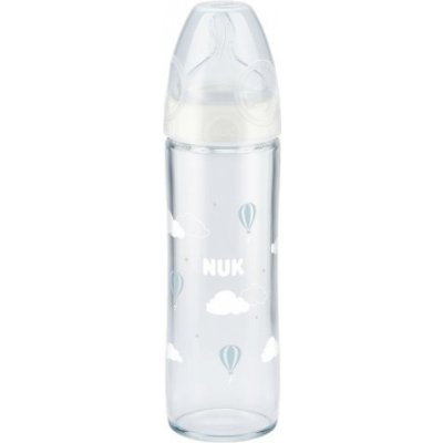 NUK First Choice Plus sklenená fľaša 240ml New Classic biela