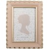 Clayre & Eef Ružový fotorámik so zlatými vlnkami - 15*3*20 cm / 10*15 cm - Clayre & Eef