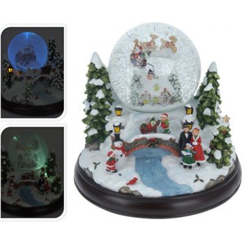 Vianočná dekorácia so sklenenou guľou - hracia, svietiaca, pohyblivá od 55  € - Heureka.sk