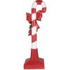 Clayre & Eef Bielo-červená vianočná dekorácia socha Lízatko - 35*23*100 cm - Clayre & Eef