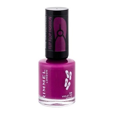 Rimmel London 60 Seconds Flip Flop lak na nehty s výraznou barvou a oslnivým leskem 8 ml odstín 336 Violet En Vogue