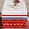 Vianočný zamatový behúň na stôl NOEL 01 40x140 cm Viacfarebná
