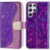 Puzdro na Samsung Galaxy S23 Ultra Glitter fialové