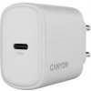 Canyon OnCharge 250, univerzálna nabíjačka do steny, 1x USB-C, PD 25W, biela CNE-CHA250-01