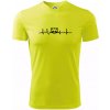 Mýval EKG - Pánske tričko Fantasy športové - L ( Neonová žltá )