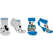 Mickey Mouse Chlapčenské členkové ponožky modrá / šedá Mix farieb