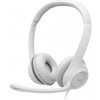 Logitech Headset H390, drátový, USB, bílá 981-001286