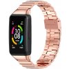 Oceľový remienok na hodinky Huawei Band 6 (ružové zlato)