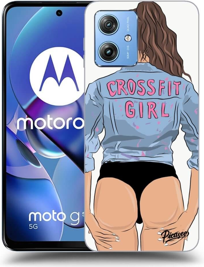 Picasee silikónové Motorola Moto G54 5G - Crossfit girl - nickynellow čierne