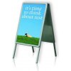 Toptabule.sk Stojan reklamný Ačko v hliníkovom ráme A1 - 594 x 841 mm