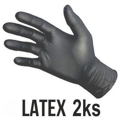 unigloves Rukavice LATEX čierne 2 ks