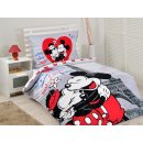 Jerry Fabrics obliečky Mickey a Minnie v Paříži bavlna 140x200 70x90