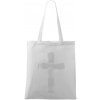 Jesus kríž štetcom - Taška bavlnená - 42 x 38 cm ( Biela )