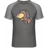 Mymate Predĺžené Tričko MY111 - Pes Zeus - Grey Solid / Heather Grey - L - Pánske