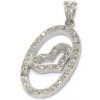 Strieborný prívesok Swarovski komponent srdce