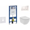 GEBERIT - Duofix Set predstenovej inštalácie, klozetu a dosky Ideal Standard Tesi, tlačidla Sigma30, Rimless, SoftClose, biela/chróm 111.300.00.5 NE5