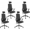 4PACK Ergonomická kancelárska stolička HEALTH čierna (4 ks)