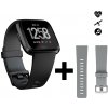 FITBIT Náramkové hodinky Versa s pulzomerom na zápästí čierne + sivý remienok UNI