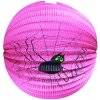 CreativeToys Lampión fialový s pavúkom Halloween 26cm