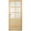 Jola Interiérové dvere 6S, 80 P, 850 × 1985 mm, masívne drevo, pravé, smrek, presklené