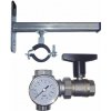 AQUAMONTS Vodárenský SET6 X 1'' (SVX 1'', ventil so šrubením, manometer s glycerínom, konzola, zostava, držiak)
