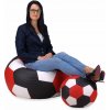 ShopJK Futbalová lopta + podnožka 100x100x60 cm bielo - čierno - červená