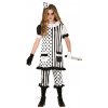 Guirca Dievčenský kostým - Zlý klaun čierno-biela Veľkosť - deti: M: 115-123 cm