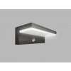 LED2 5200434 LED vonkajšie nástenná lampa s pohybovým snímačom Hugo 1X9W | 376lm | 3000K | IP54 - čierna